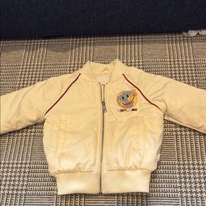 Kids Cream Jacket with Embroidered Patch